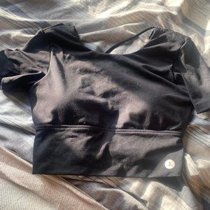 Women's Black Crop-top